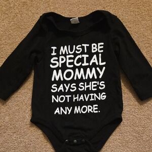 SHEIN Black Baby Bodysuit - Special Mommy Message